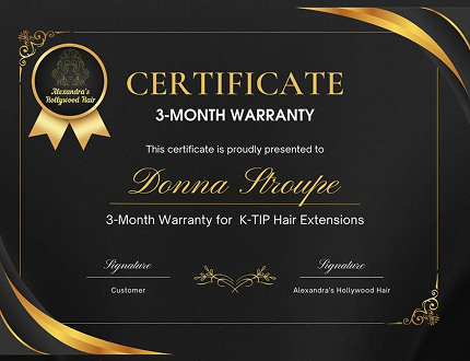 3-Month Warranty for Hair Extensions